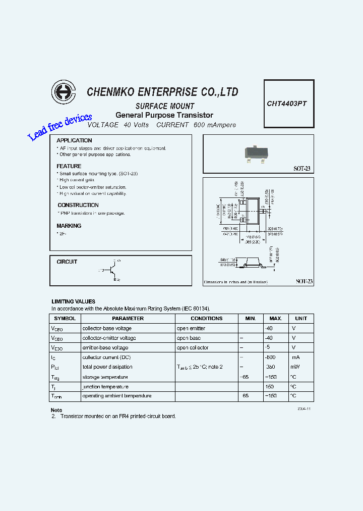 CHT4403PT_4681484.PDF Datasheet