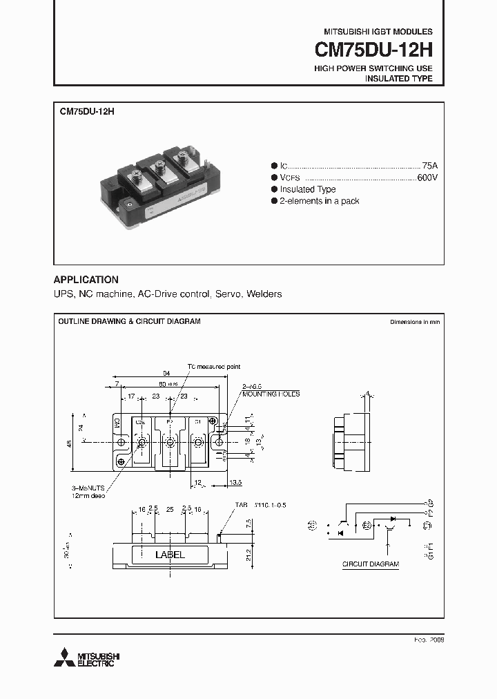 CM75DU-12H09_4883971.PDF Datasheet