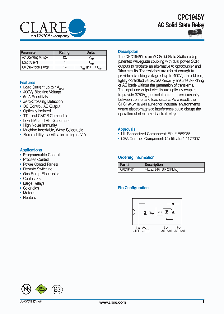 CPC1945Y1_4510550.PDF Datasheet