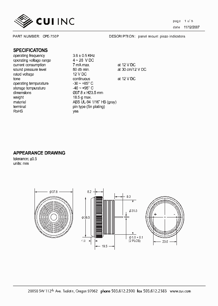 CPE-750P_4490638.PDF Datasheet