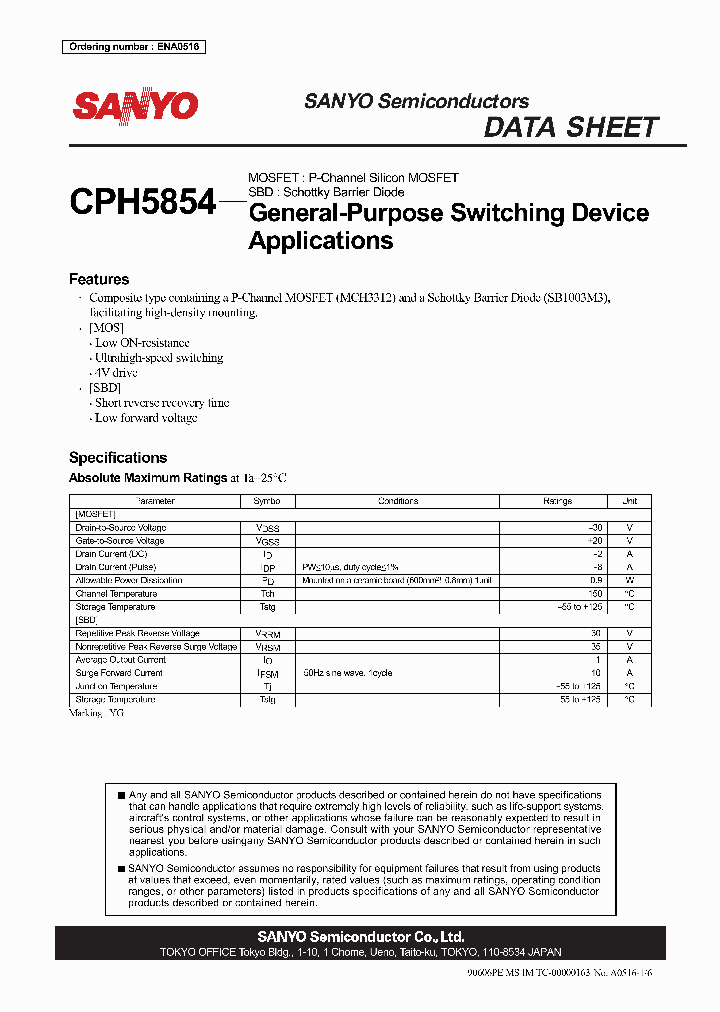 CPH5854_4393122.PDF Datasheet