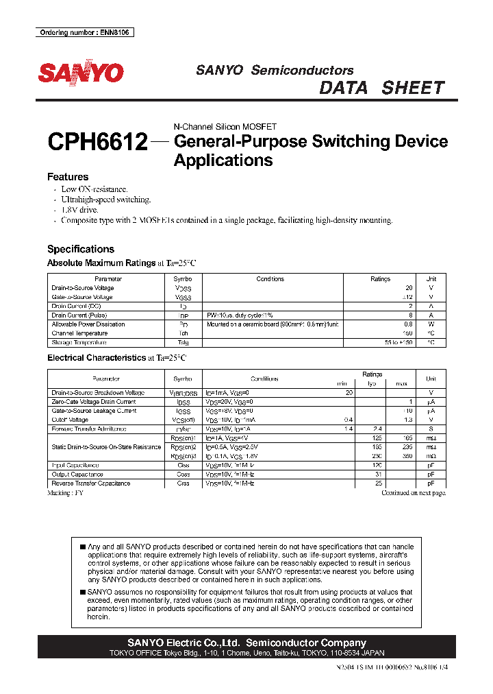 CPH6612_4186366.PDF Datasheet