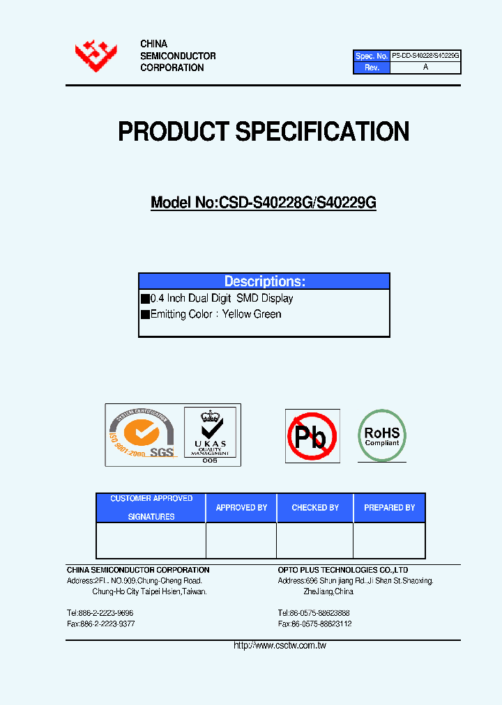 CSD-S40228G_4580339.PDF Datasheet