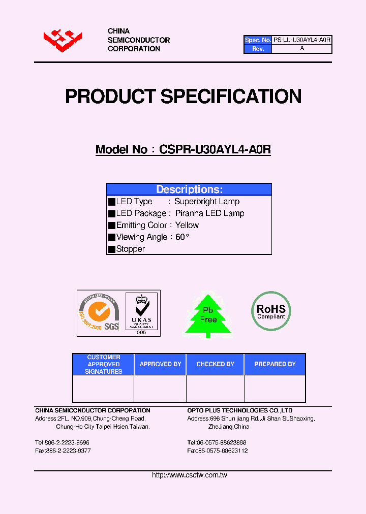 CSPR-U30AYL4-A0R_4453442.PDF Datasheet