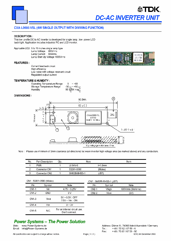 CXA-L0605-VSL_4750388.PDF Datasheet