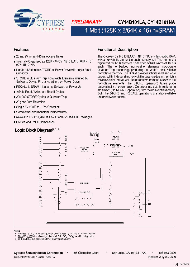 CY14B101LA-SZ45XI_4487587.PDF Datasheet