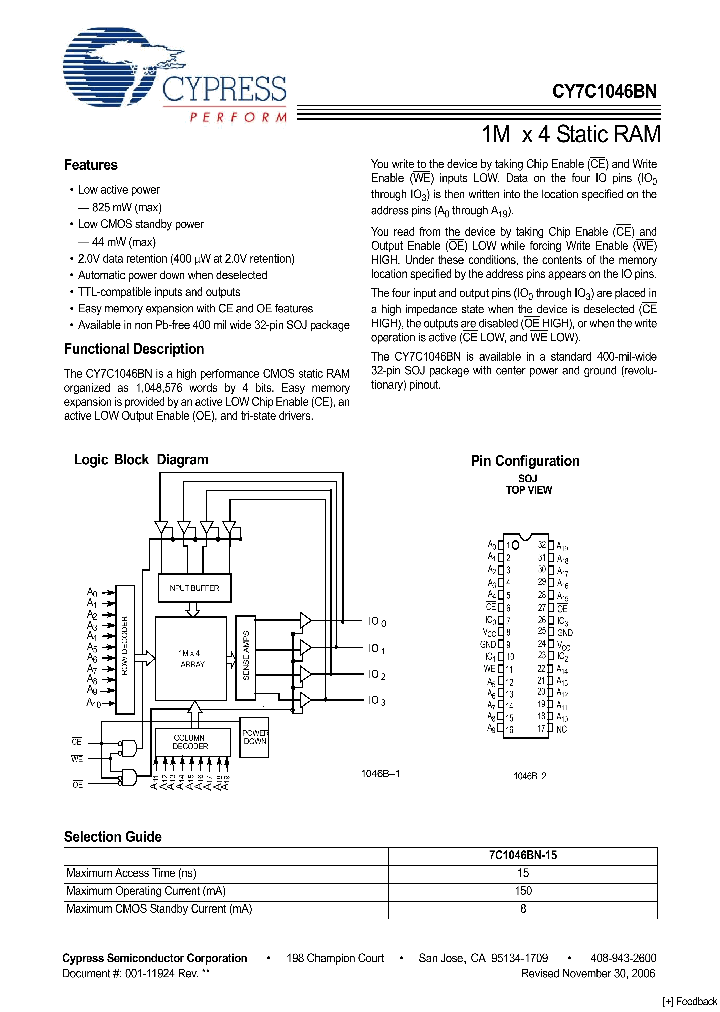 CY7C1046BN-15VC_4404636.PDF Datasheet