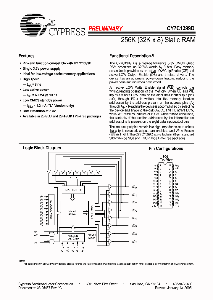CY7C1399DL-10VXC_4265282.PDF Datasheet
