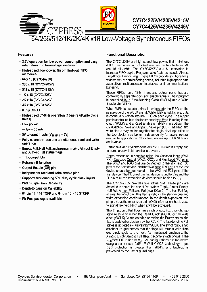 CY7C4205V-35ASC_4503670.PDF Datasheet
