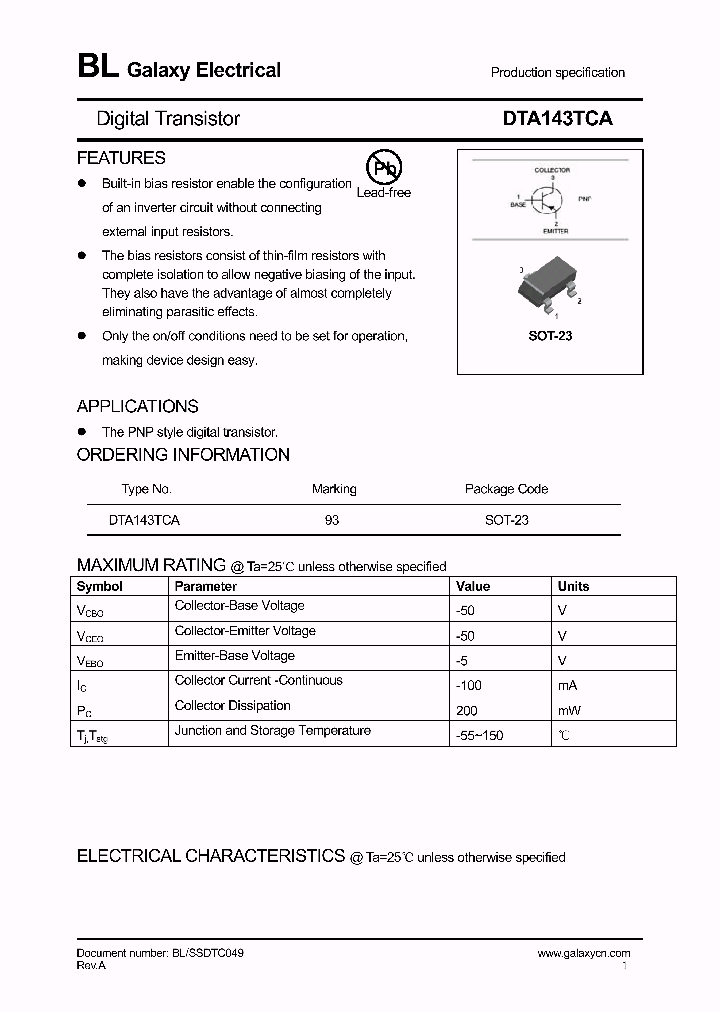 DTA143TCA_4895389.PDF Datasheet