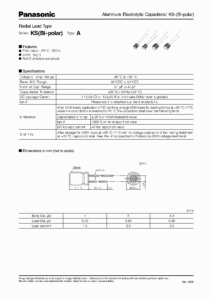 ECEA1ESN100_4811764.PDF Datasheet