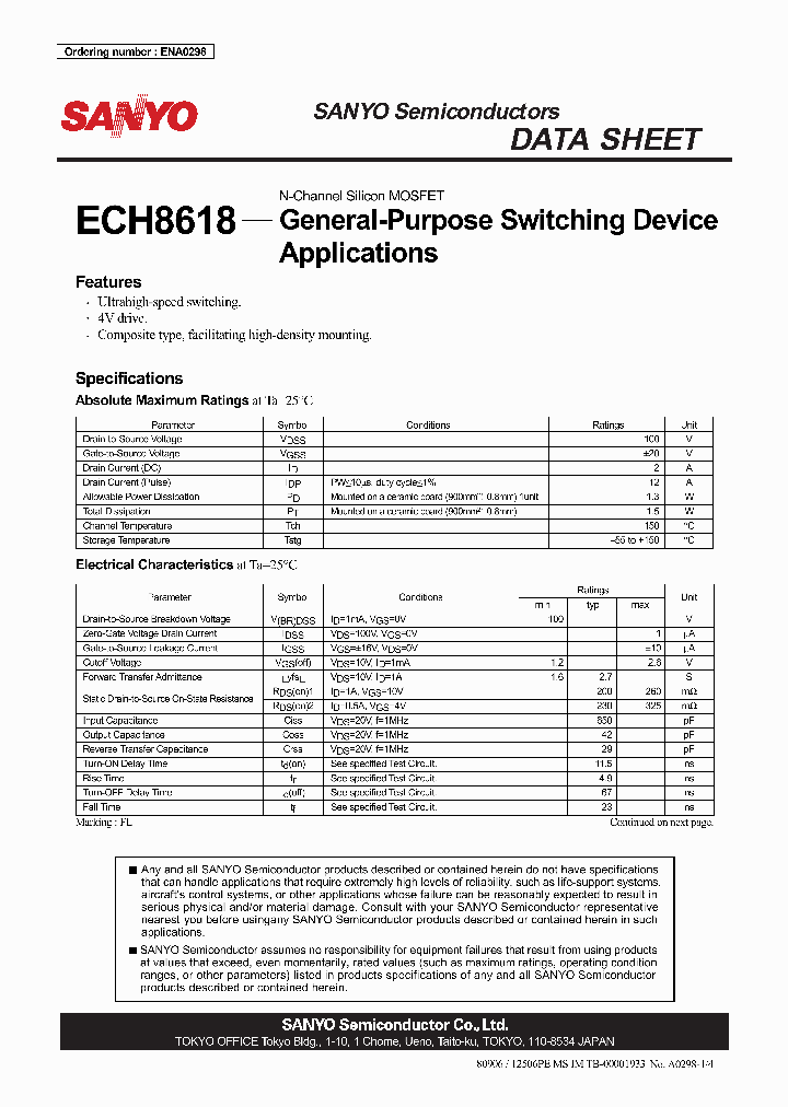ECH8618_4788317.PDF Datasheet