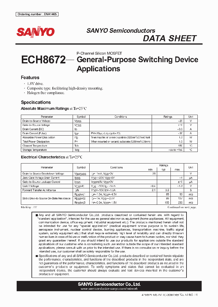 ECH8672_4488296.PDF Datasheet