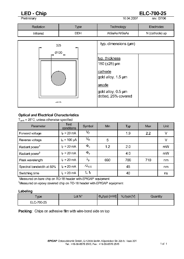 ELC-700-25_4597343.PDF Datasheet