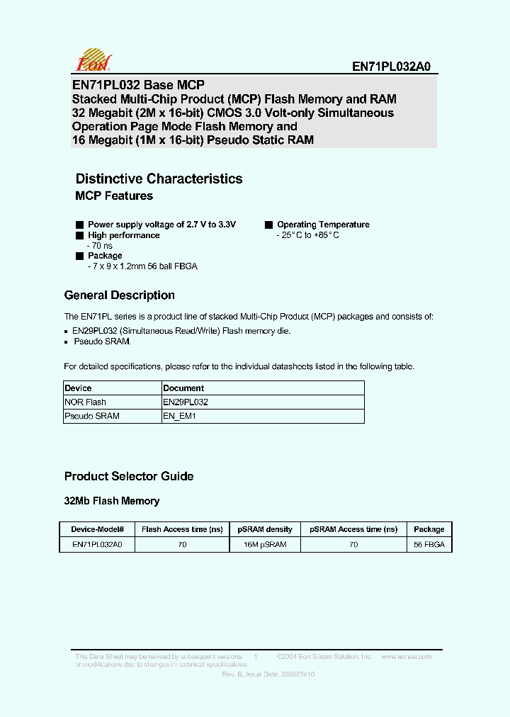 EN71PL032A0-70CW_4821724.PDF Datasheet