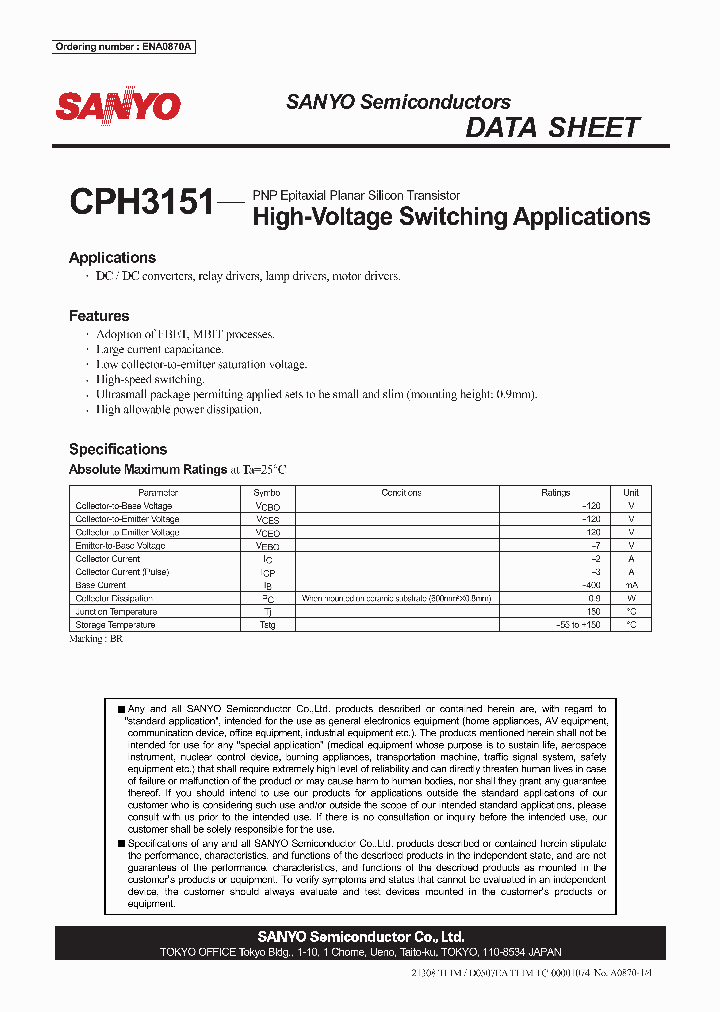 ENA0870A_4328398.PDF Datasheet