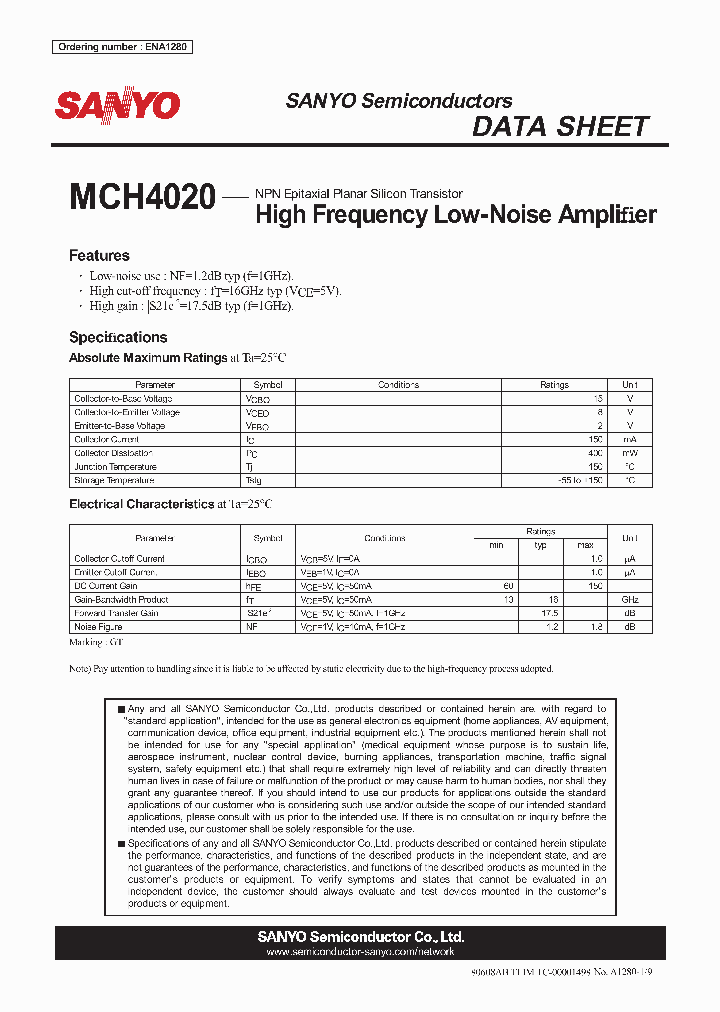 ENA1280_4787900.PDF Datasheet