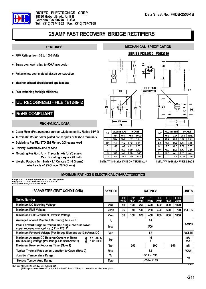 FDB2500_4197407.PDF Datasheet
