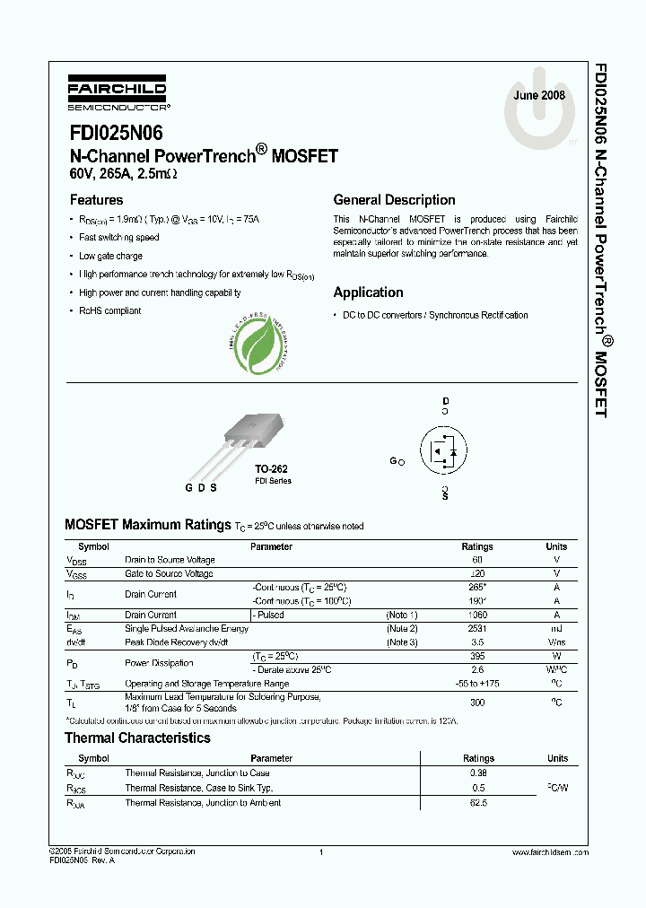 FDI025N06_4239503.PDF Datasheet