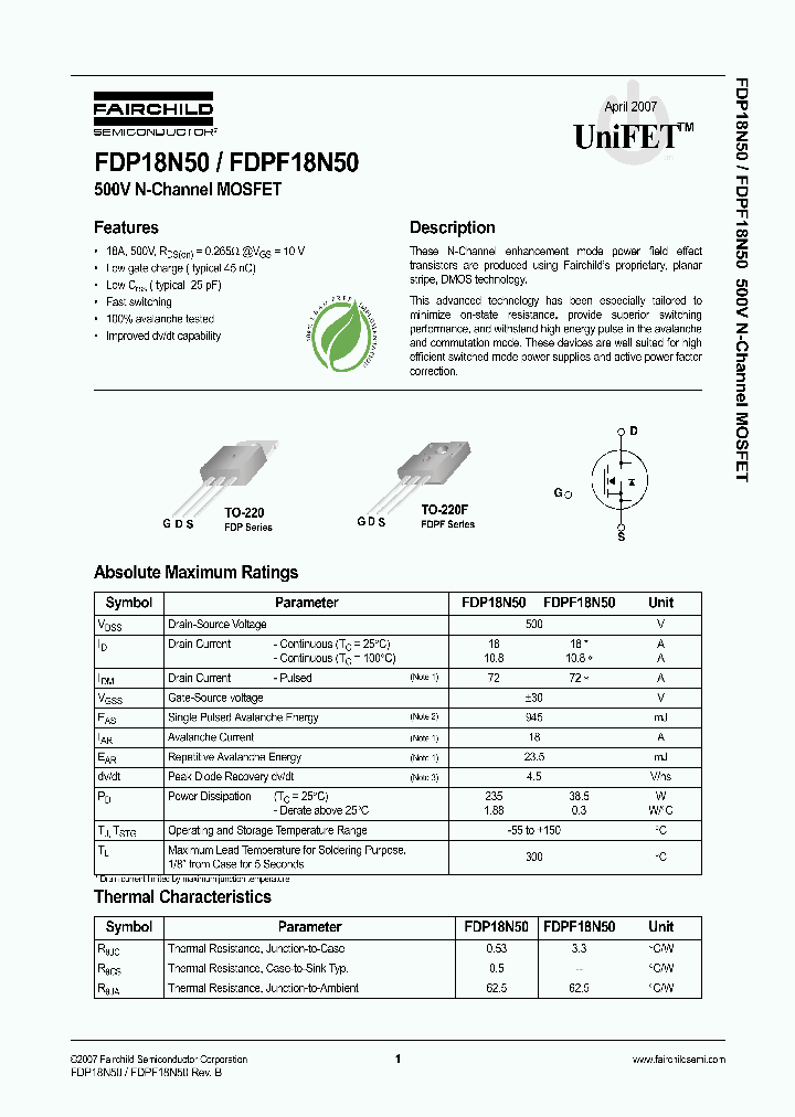 FDP18N500704_4378801.PDF Datasheet