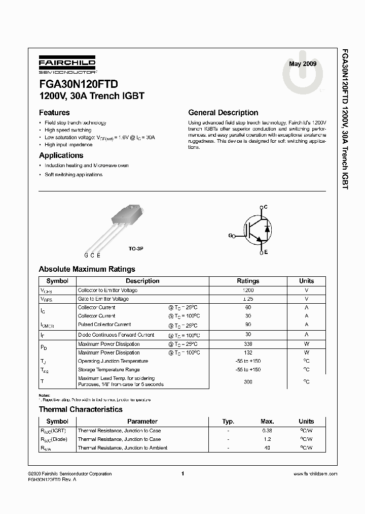 FGA30N120FTD_4507159.PDF Datasheet