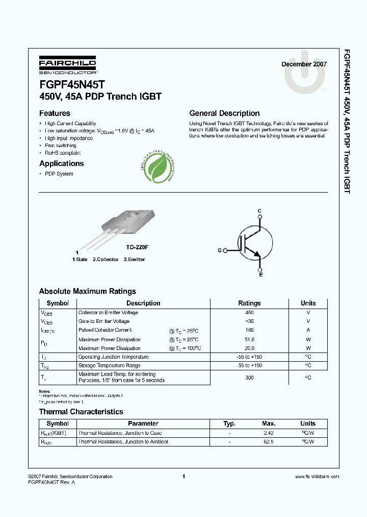 FGPF45N45T_4629154.PDF Datasheet