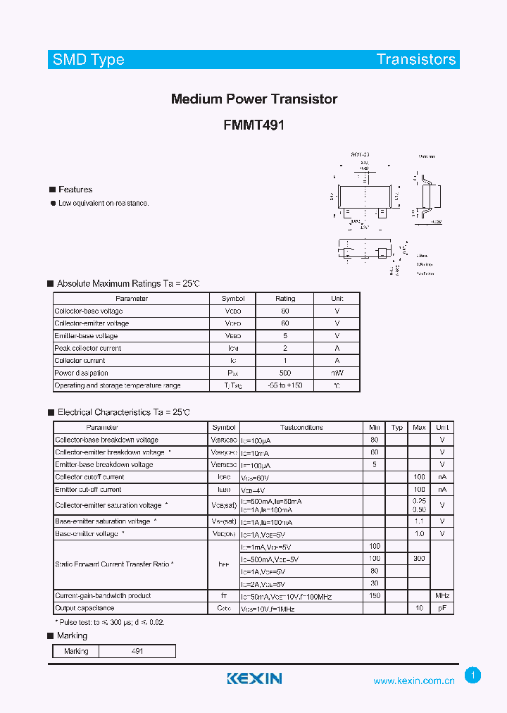 FMMT491_4321721.PDF Datasheet