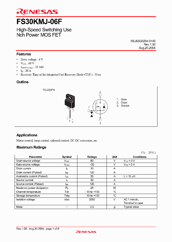 FS30KMJ-06F_4416592.PDF Datasheet