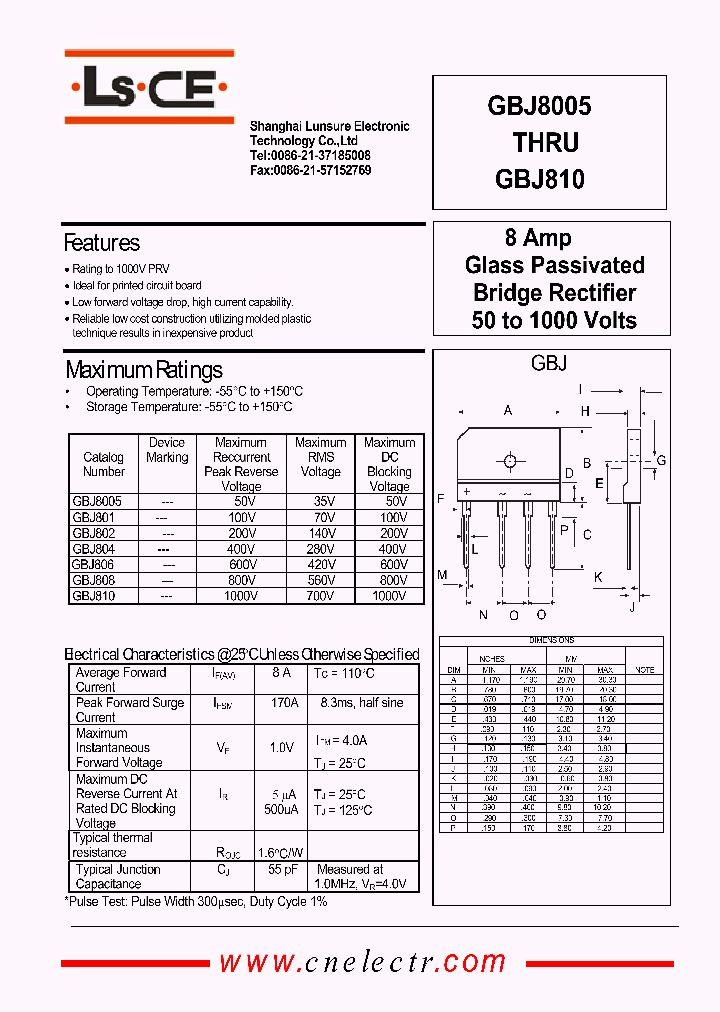 GBJ8005_4611268.PDF Datasheet