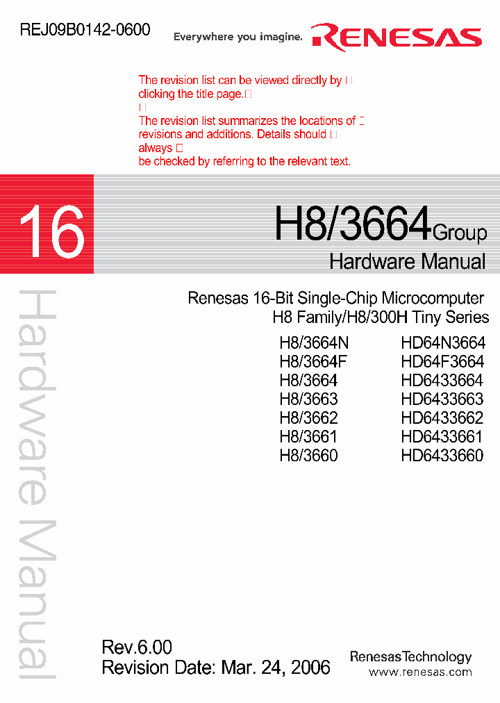 HD64F3664FP_4308166.PDF Datasheet