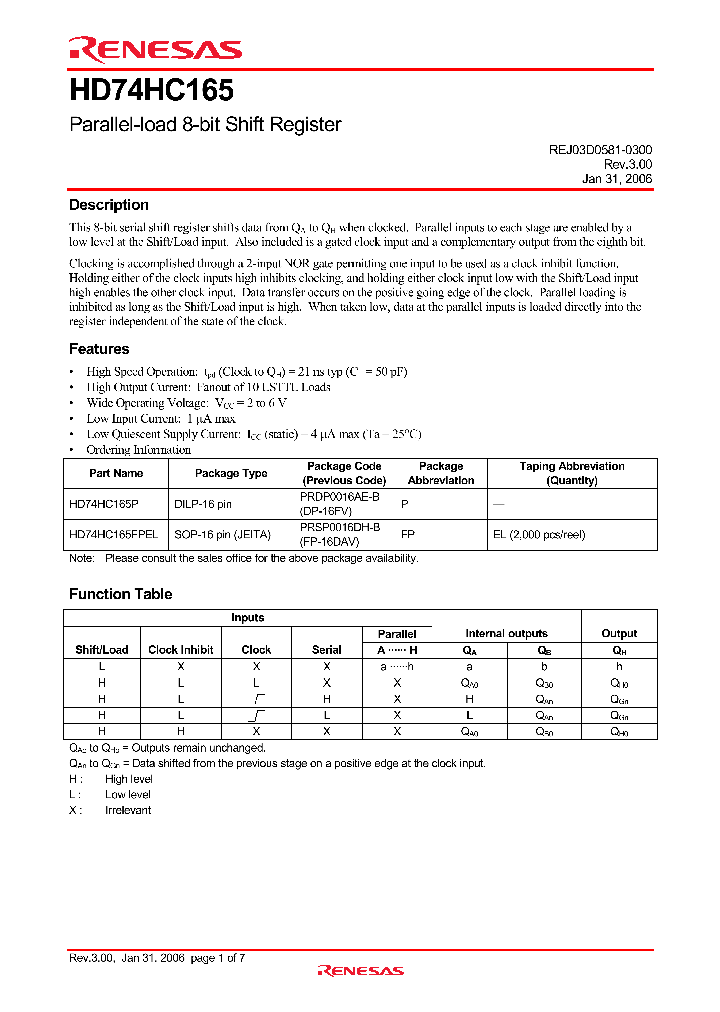 HD74HC165FPEL_4297853.PDF Datasheet