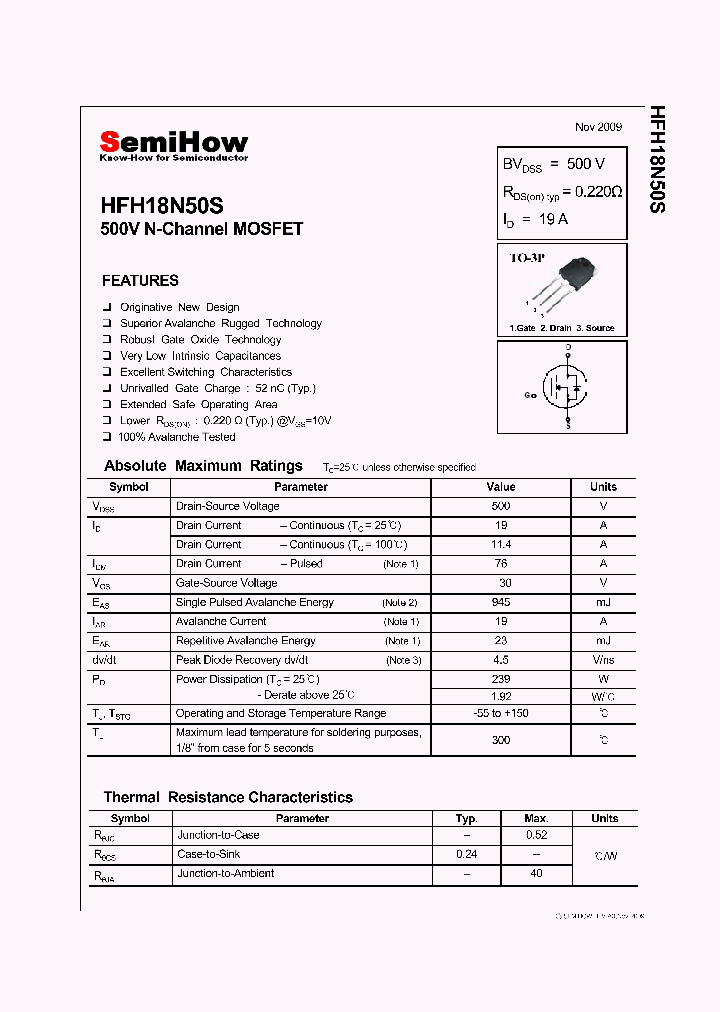 HFH18N50S_4602630.PDF Datasheet