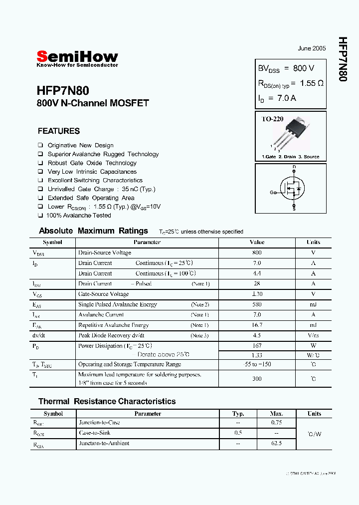 HFP7N80_4540167.PDF Datasheet