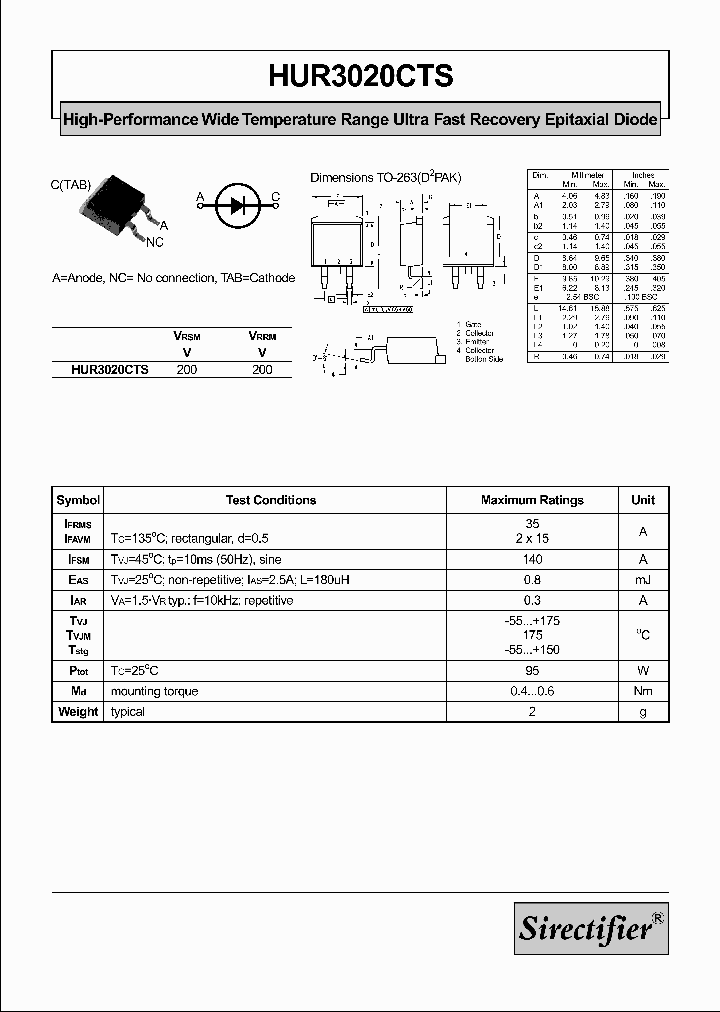 HUR3020CTS_4323526.PDF Datasheet