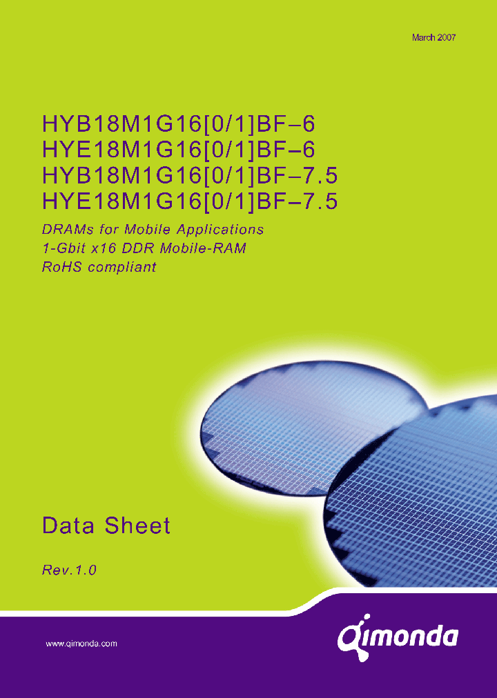 HYB18M1G16_4844318.PDF Datasheet