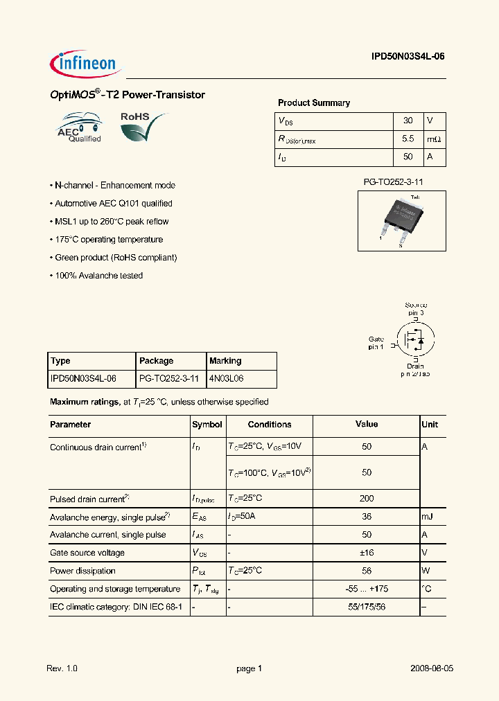 IPD50N03S4L-06_4664398.PDF Datasheet