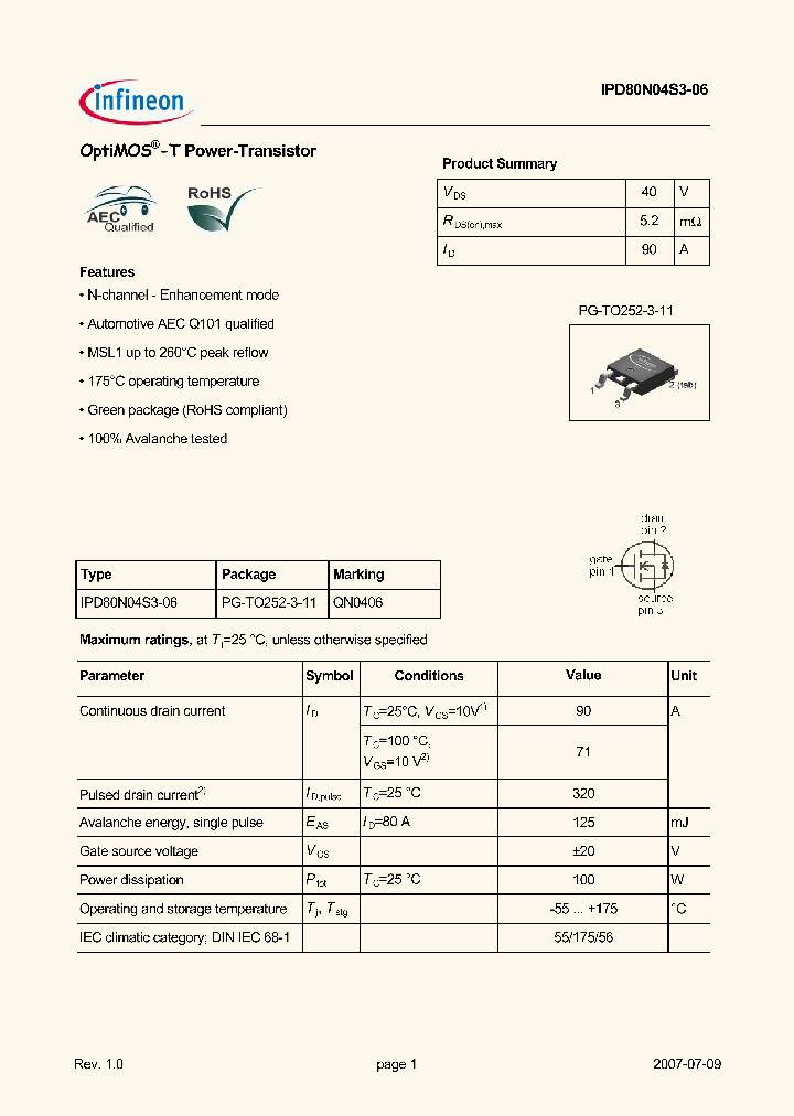 IPD80N04S3-06_4535516.PDF Datasheet