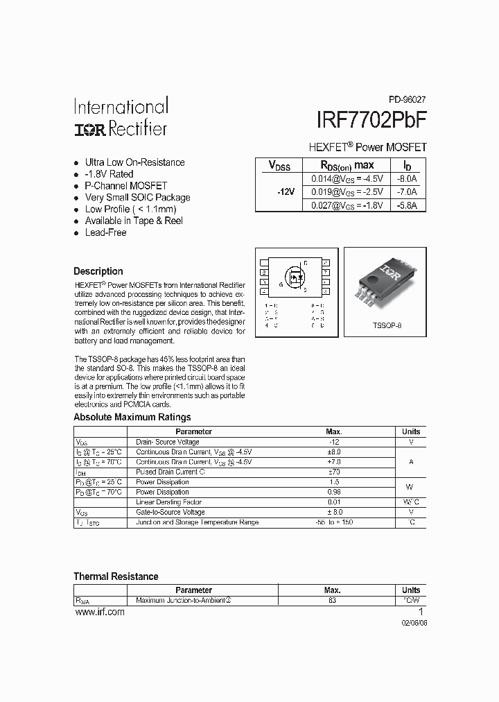 IRF7702PBF_4203094.PDF Datasheet