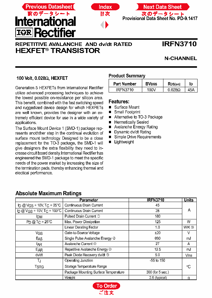 IRFN3710_4350028.PDF Datasheet