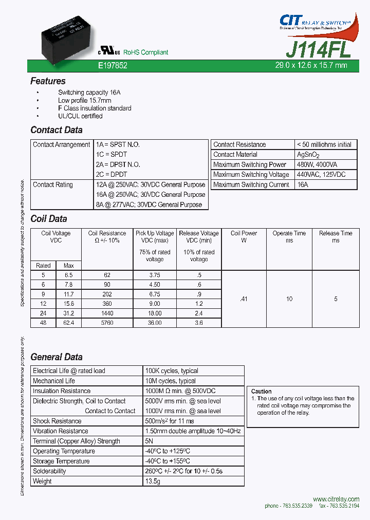 J114FL1AS129VDC41_4388032.PDF Datasheet