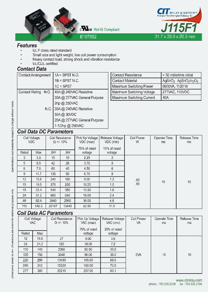 J115F11B110VDC_4390840.PDF Datasheet