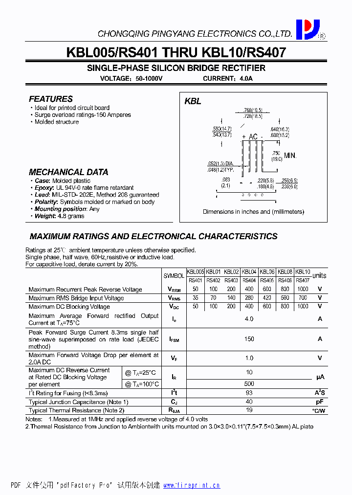 KBL005-RS401_4423147.PDF Datasheet