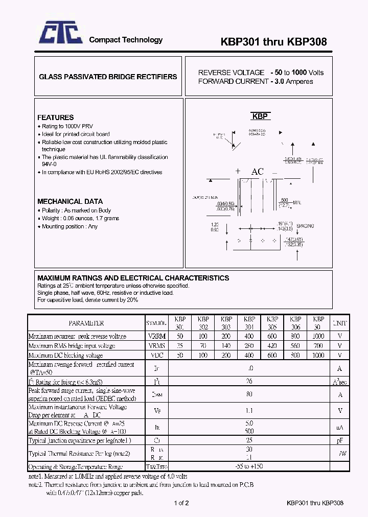 KBP301_4709983.PDF Datasheet