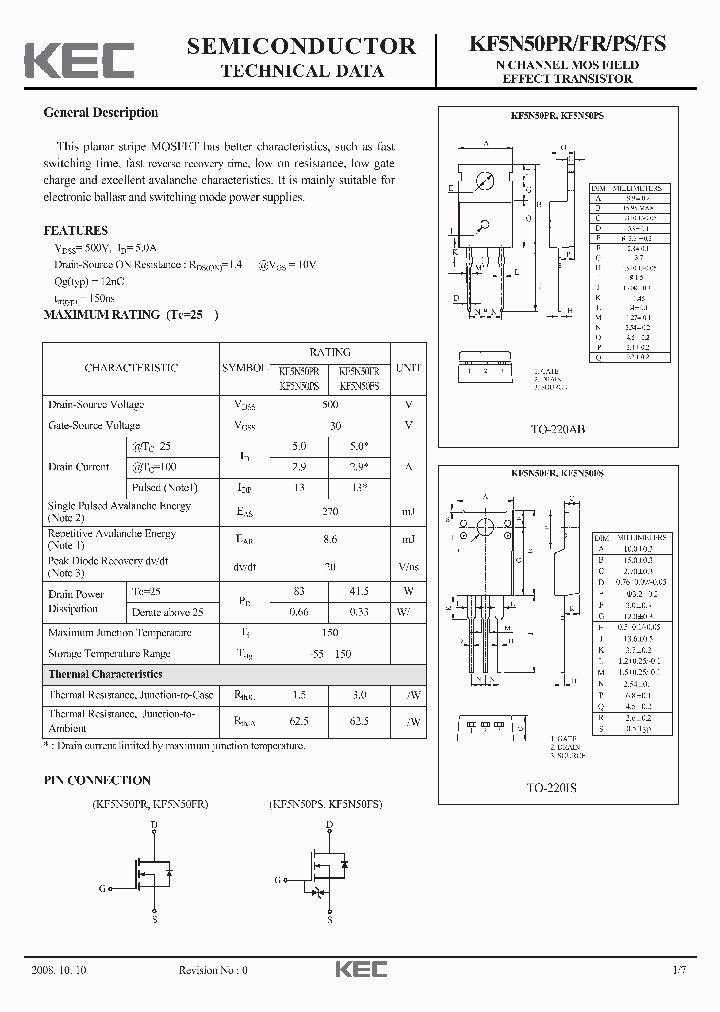 KF5N50FR_4661170.PDF Datasheet
