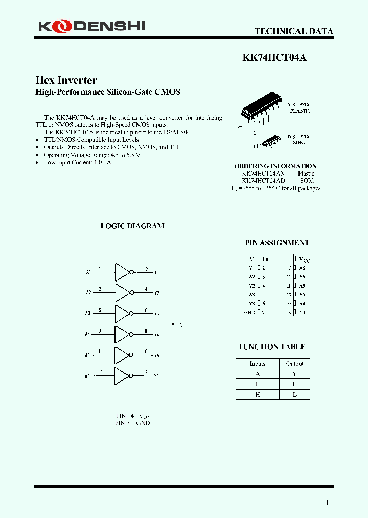 KK74HCT04A_4166840.PDF Datasheet