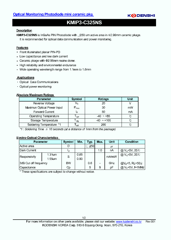 KMIP3-C325NS_4532743.PDF Datasheet