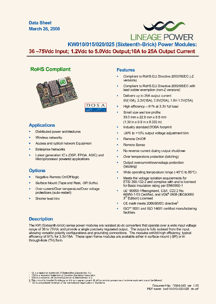 KW025A0M41-SR_4751558.PDF Datasheet