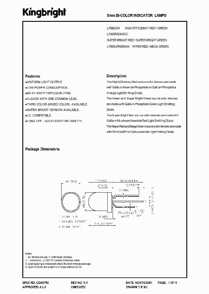 L799SURKMGKW_4238358.PDF Datasheet