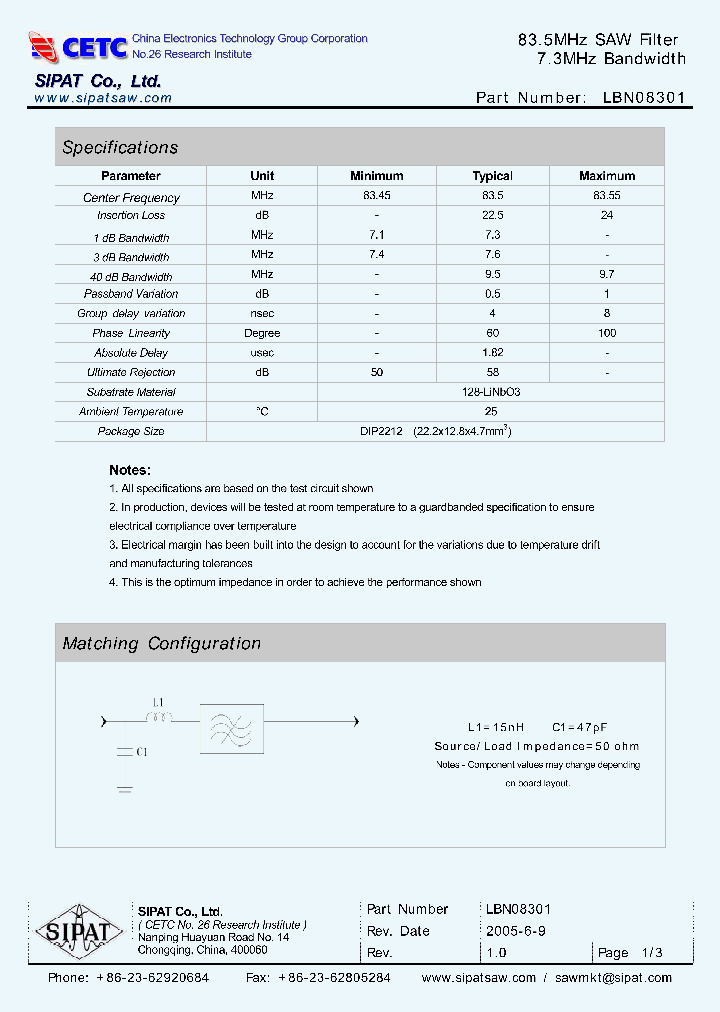 LBN08301_4314859.PDF Datasheet