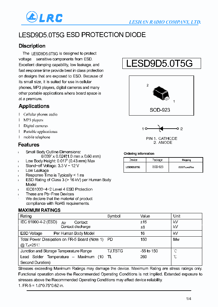 LESD9D50T5G_4447923.PDF Datasheet